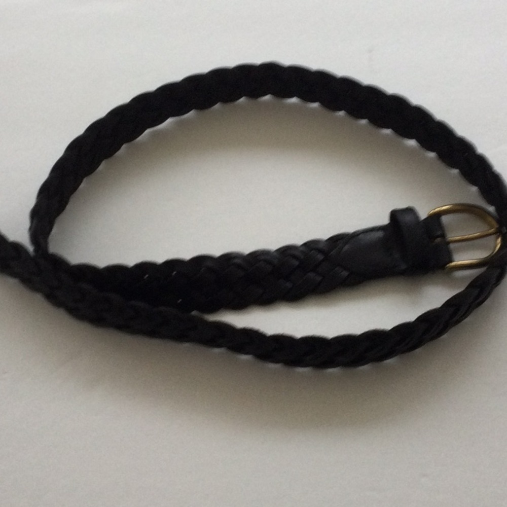 Genuine Leather Belt size 36” by 1” color  Black